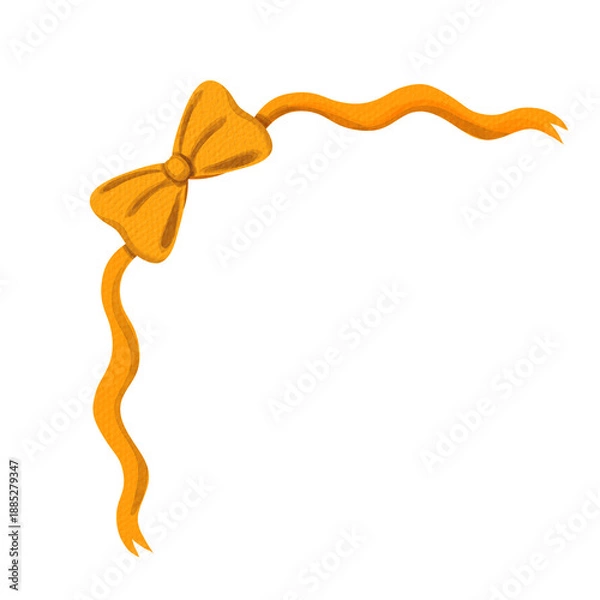 Obraz Bow ribbon corner decoration