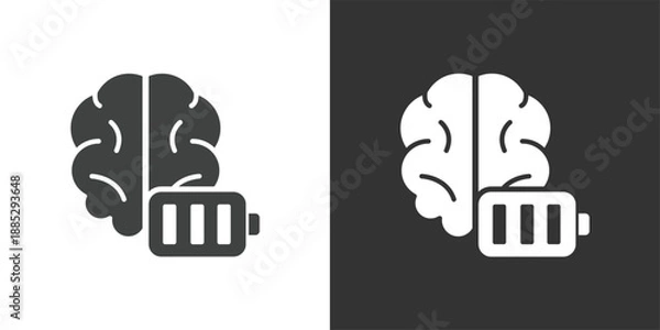 Obraz Mental Fatigue icon. Solid glyph series icon