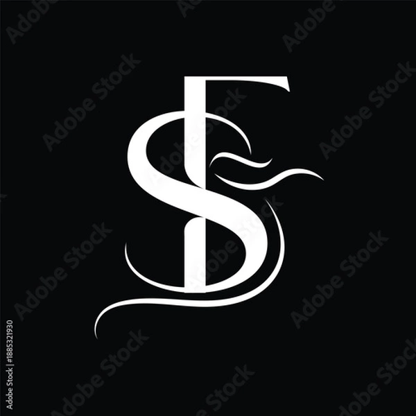 Obraz Initial letter SE logo design
