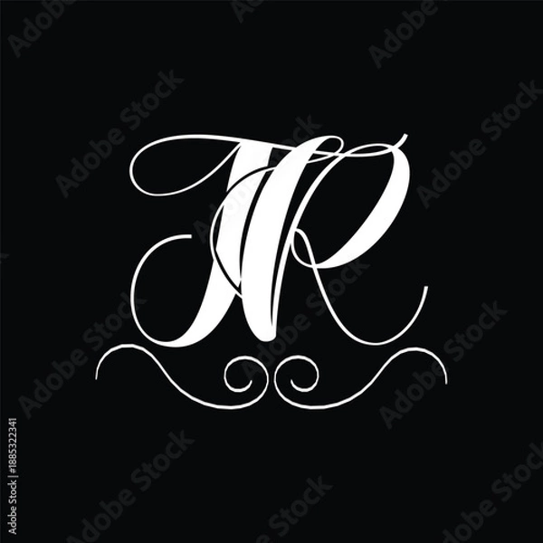 Obraz Initial letter TR logo design