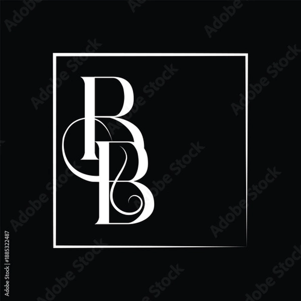 Obraz Initial letter BB logo design