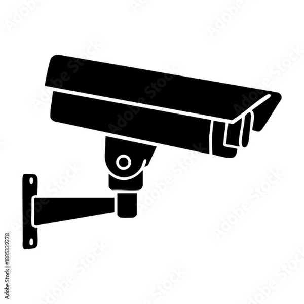 Fototapeta Wall mounted security camera in the vicinity.