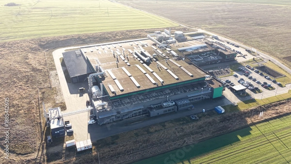 Obraz Digital cloud computing facility with modern architecture