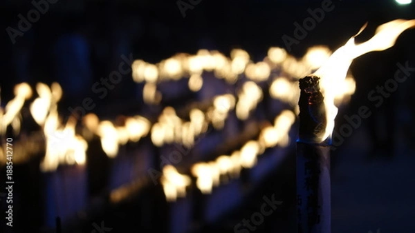 Obraz たくさんのロウソク