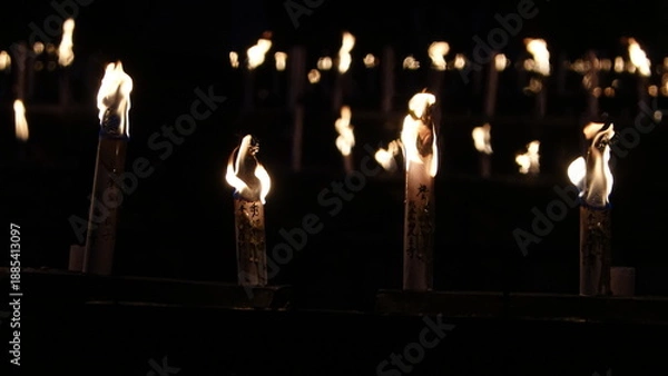 Obraz たくさんのロウソク