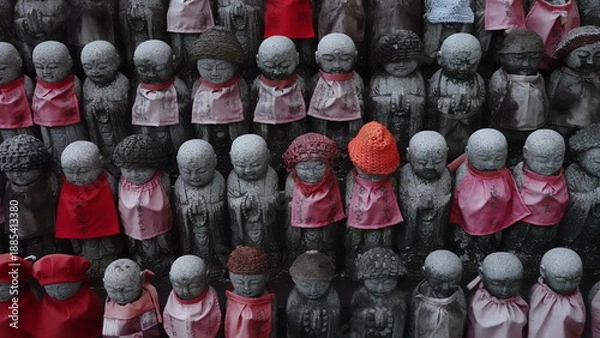 Obraz たくさんの石仏