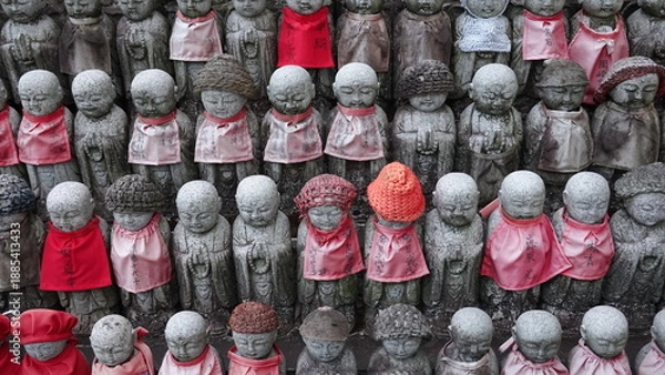 Obraz たくさんの石仏