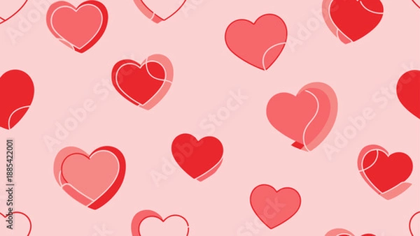 Obraz seamless background with hearts