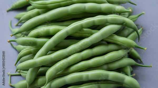 Obraz green beans on the table