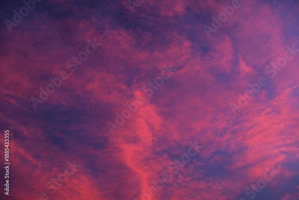 Obraz Colorful clouds in the sky background, dramatic and beautiful cloudscape