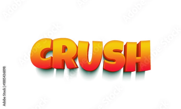 Fototapeta Crush transparent 3d text style effect