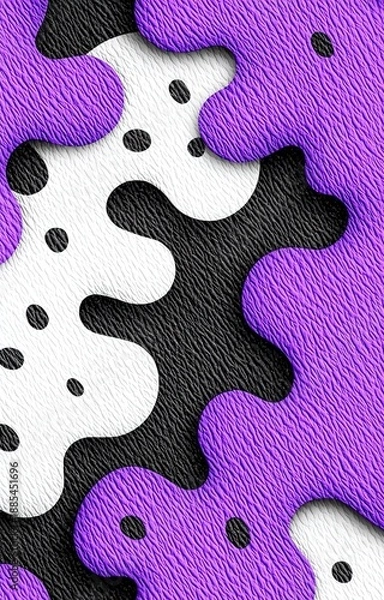 Obraz Vibrant Purple and Black Geometric Pattern Texture