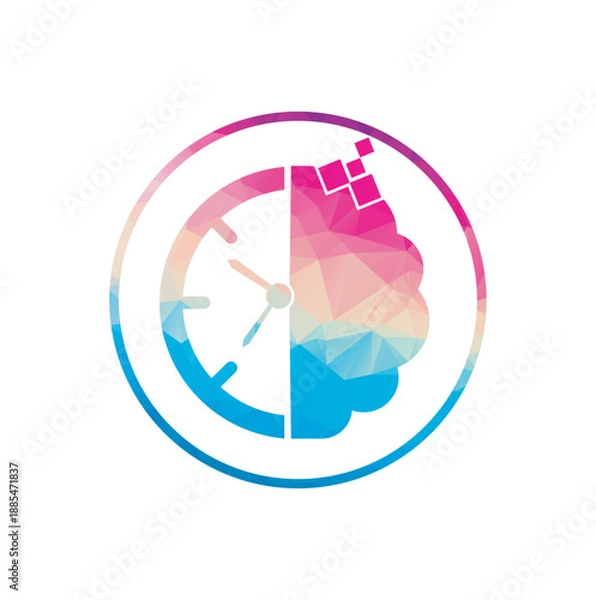 Obraz smart time logo design template circle pattern