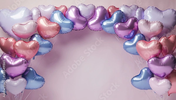 Obraz Romantic Floating Hearts – Soft Valentine Background Concepts