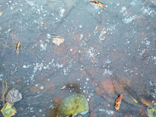 Obraz ice texture with cracks and scratches