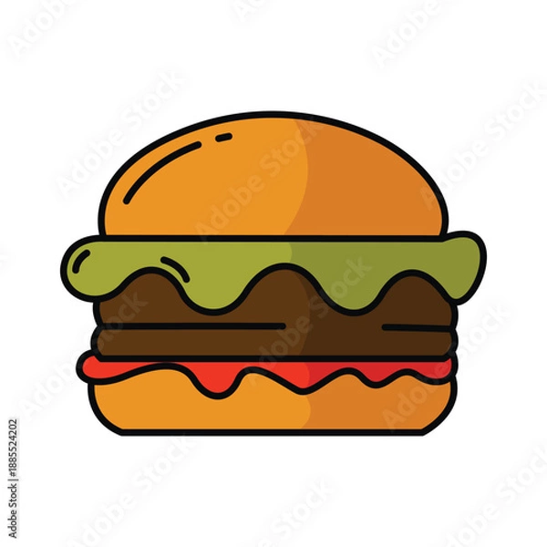 Fototapeta Burger logo design template