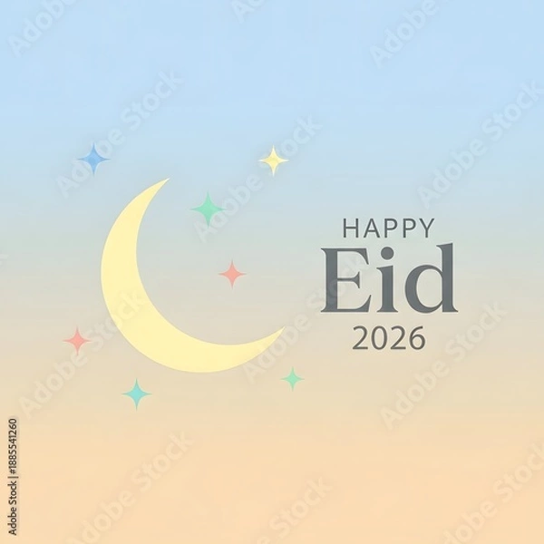 Fototapeta Eid 2026 Modern Greeting Backgrounds