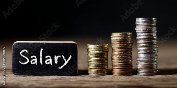 Obraz a salary growth concept