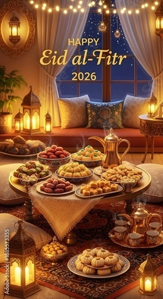 Fototapeta Eid 2026 Modern Greeting Backgrounds