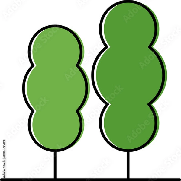 Obraz 동그란 나무