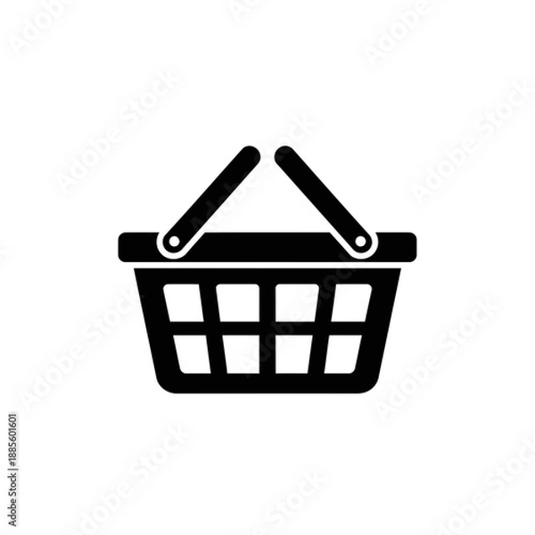 Obraz Vector Shopping Basket Icon for Web and App UI