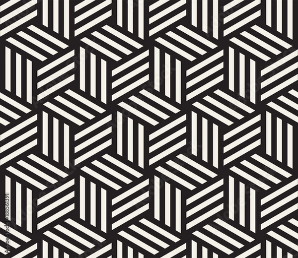 Obraz Vector seamless pattern. Modern stylish abstract texture. Repeating geometric tiling from striped elements