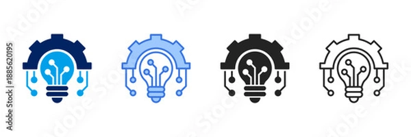 Obraz Technology Icon Set Different Style Collection. 