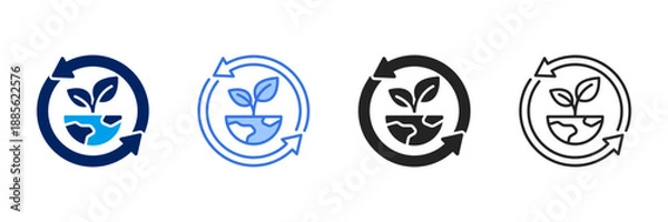 Obraz Sustainability Icon Set Different Style Collection. 