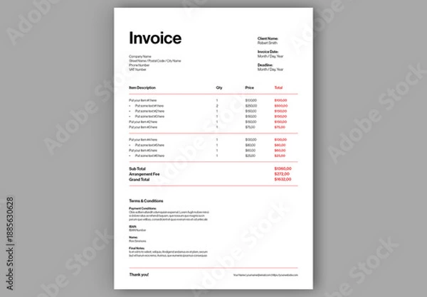 Obraz Business Invoice Layout