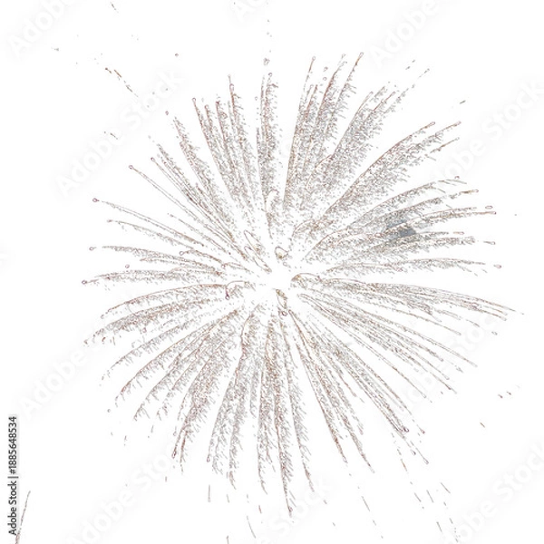 Fototapeta silver firework isolated on transparent background, png	
