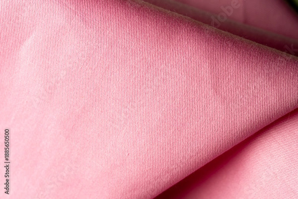 Obraz Pink textile background with smooth woven texture