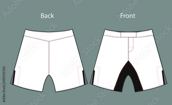 Fototapeta  template for design shorts MMA