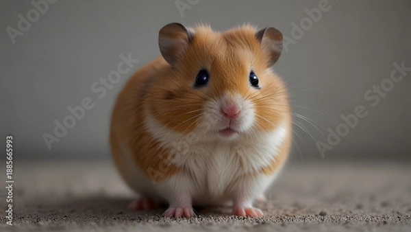 Fototapeta hamster on a white background