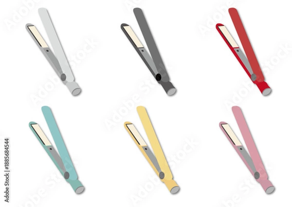 Obraz ヘアアイロンのアイコンセット