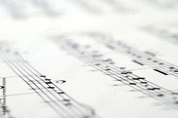Fototapeta Music score background