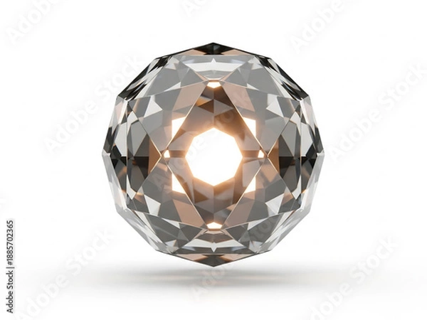 Fototapeta 빛나는 구체가 투명하게 빛나고 있다