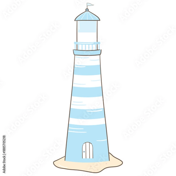 Obraz Lighthouse Illustration on Sand