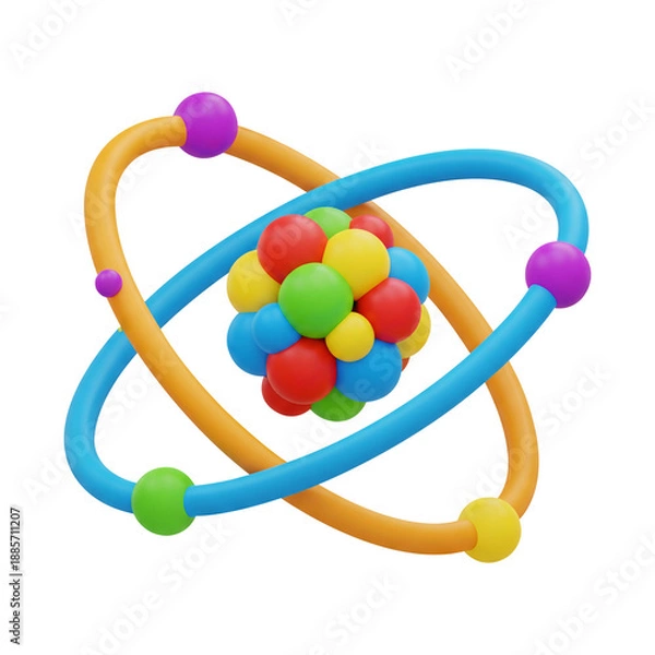 Obraz 3D Atom Model for Science Education