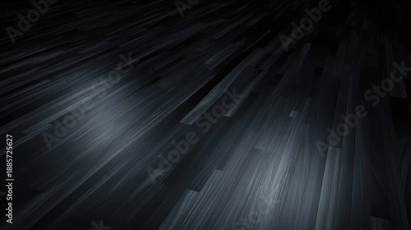 Obraz Dark ebony wood inlay creating a geometric pattern on a smooth surface with dramatic lighting