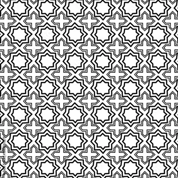 Obraz minimal islamic geometric repeating seamless pattern background