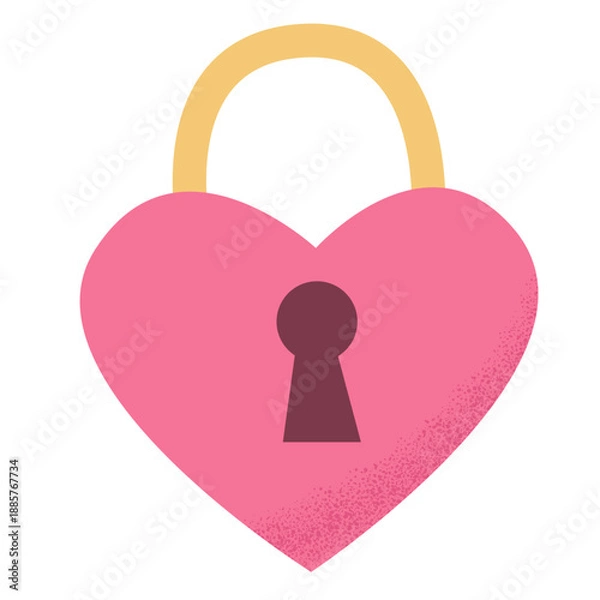 Obraz heart shaped padlock