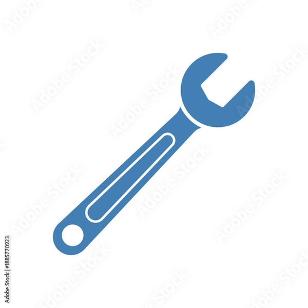 Obraz Wrench tool flat vector icon design on a white background