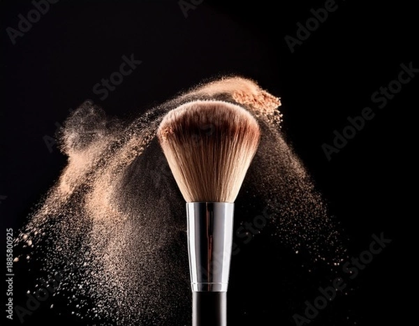 Obraz makeup brush with face powder