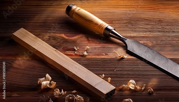 Obraz woodworking chisel with light handle