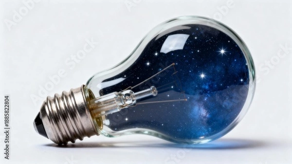 Obraz light bulb on white background