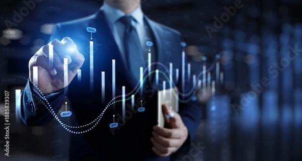 Obraz Interactive Financial Data Visualization with Trading Algorithms.