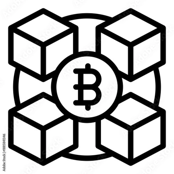 Obraz blockchain icon vector