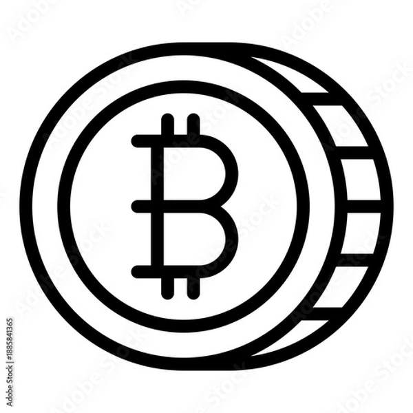 Obraz bitcoin icon vector
