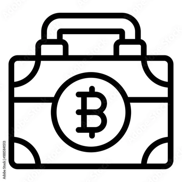 Obraz briefcase icon vector