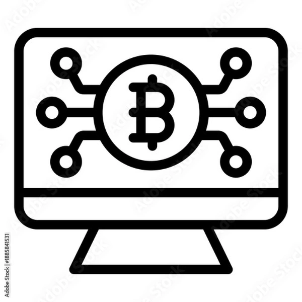 Obraz digital money icon vector